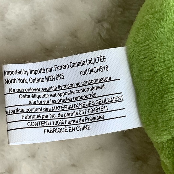 Kinder Surprise Plush Green Dragon Stuffed Animal Toy Embroidered Eyes - Picture 8 of 10